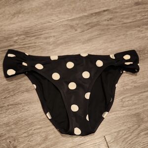 Victoria's Secret Black & White Polka Dot Swimwear Bottoms- M